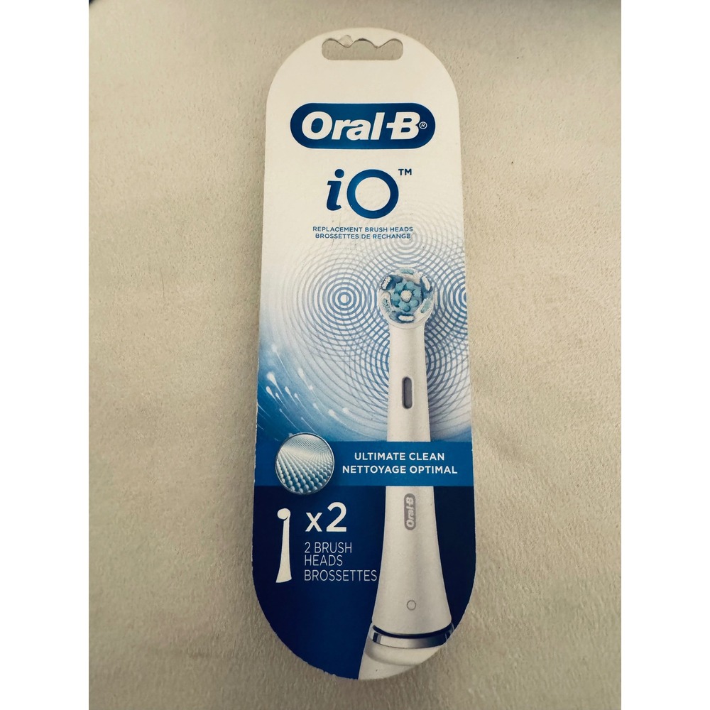 Oral-B iO Ultimate Clean Replacement Brush Heads White 2 Count 069055128619